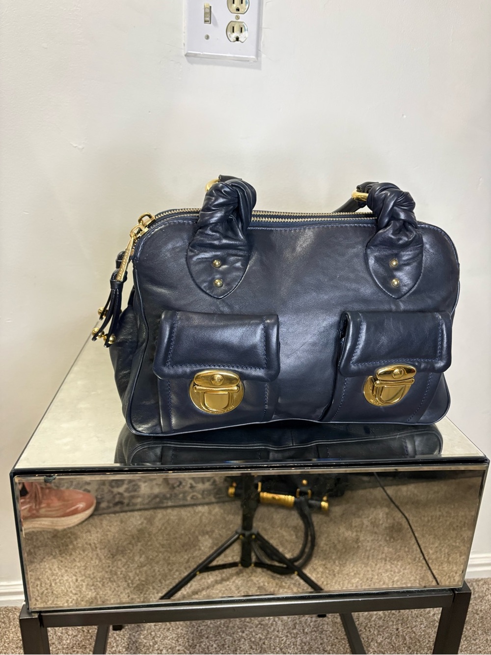 2004 vintage Marc Jacobs Little Stam Leather Satchel